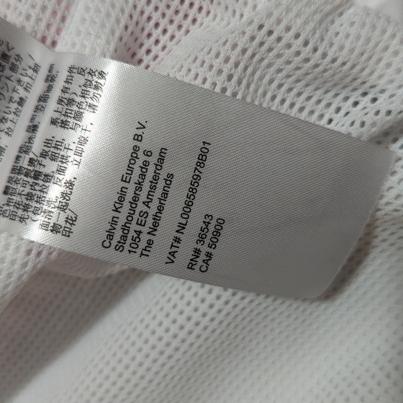 Calvin Klein Color Block Track Jacket, Spell Out, Hidden Hood, Vented Back, Med - Picture 10 of 15